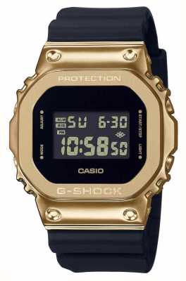 Casio Montre pour homme avec boîtier en or et bracelet noir GM-5600G-9ER