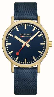Mondaine Classique | 40mm | cadran bleu | bracelet bleu A660.30360.40SBQ