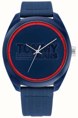 Tommy Jeans Hommes | cadran bleu | bracelet en nylon bleu 1792041