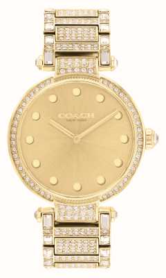 Coach Cara femme | cadran or | bracelet doré serti de cristaux 14503993