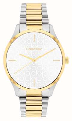 Calvin Klein Unisexe | cadran argent ck | bracelet bicolore 25200167