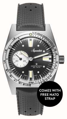 Aquastar Deepstar ii (20 atm) gris acier / bracelet tropic + bracelet nato gris gratuit DS2-TRO SG