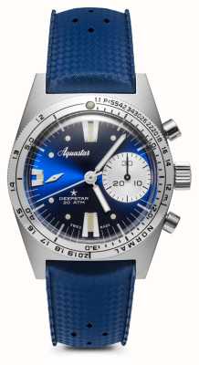 Aquastar Deepstar 39mm chronographe blue ray / bracelet tropic DS39-TRO BR