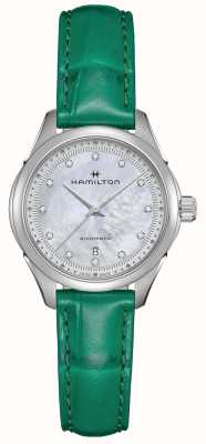 Hamilton Jazzmaster lady auto bracelet vert nacre H32275890
