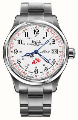 Ball Watch Company Trainmaster msf humanité 38 mm cadran blanc édition limitée NM1038D-S10J-WH