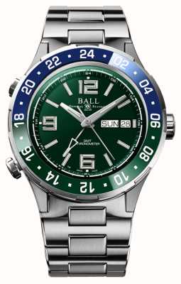 Ball Watch Company Roadmaster marine gmt lunette bleu/vert cadran vert DG3030B-S9CJ-GR