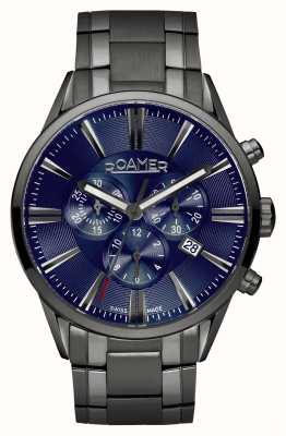 Roamer Chrono supérieur | cadran bleu | bracelet en acier inoxydable bronze 508837 44 45 50