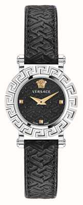 Versace Glamour grec | cadran noir | bracelet en cuir noir VE2Q00122