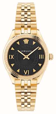 Versace Hellénium | cadran noir | bracelet en acier pvd doré VE2S00622