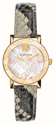 Versace Verre grec | cadran en nacre | bracelet cuir elephe VEU300121