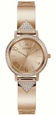 Guess Tri luxe femme | cadran or rose | bracelet en acier inoxydable or rose GW0474L3