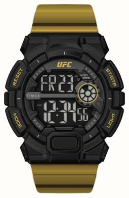 Timex x UFC Striker digital / bracelet caoutchouc doré TW5M53600