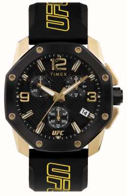 Timex X ufc icon chronographe cadran noir / silicone noir TW2V58500
