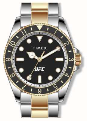Timex X ufc debut cadran noir / acier inoxydable bicolore TW2V56700