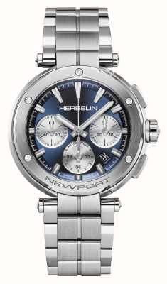 Herbelin Newport | automatique | chronographe | cadran bleu | inoxydable 268B42