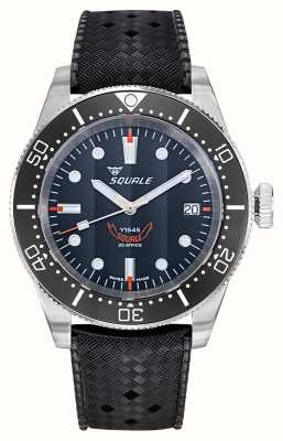 Squale 1545 | cadran noir | bracelet en caoutchouc noir 1545BKBKC.HT