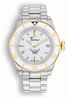 Squale 1545 | cadran blanc | bracelet en acier inoxydable 1545WTWT.AC