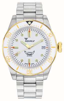 Squale 1545 | cadran blanc | bracelet en acier inoxydable 1545WTWT.AC