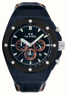 TW Steel PDG de la technologie pour hommes | championnat du monde des rallyes | cadran bleu | bracelet en cuir bleu CE4110