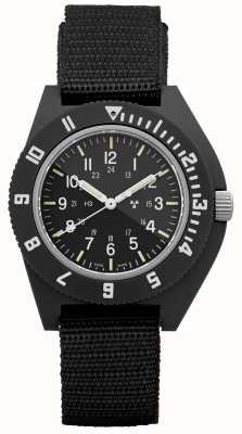 Marathon Navigateur | quartz | cadran noir | bracelet nato balistique noir WW194001BK-0801