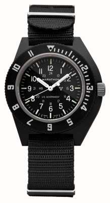 Marathon Navigateur | quartz | gouvernement américain | cadran noir | bracelet nato balistique noir WW194001BK-0001