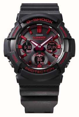 Casio G-choc | enflammer la série rouge | bracelet en résine noire GAW-100BNR-1AER