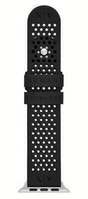 Armani Exchange Bracelet Apple Watch (42/44/45mm) silicone noir AXS8010