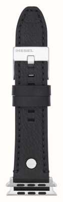 Diesel Bracelet Apple Watch (42/44/45mm) cuir noir DSS0001