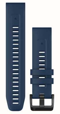 Garmin Bracelet de montre Quickfit® 22 uniquement - bleu capitaine avec matériel en acier inoxydable noir 010-13111-31
