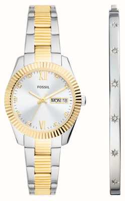 Fossil Scarlette | coffret cadeau | montre en acier inoxydable | bracelet ES5253SET