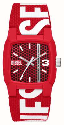 Diesel Cliffhanger | cadran à motifs rouges | streptocoque en plastique océanique recyclé rouge DZ2168