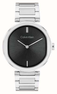 Calvin Klein Sensation féminine | cadran noir | bracelet en acier inoxydable 25200249