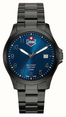 JDM Military Alpha i (40mm) cadran bleu / acier pvd noir JDM-WG001-07