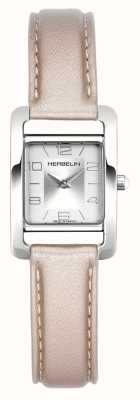 Herbelin Ve avenue | cadran argenté | bracelet en cuir blush 17437AP21NA