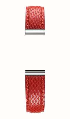 Herbelin Bracelet de montre interchangeable Antarès - cuir texturé rouge vipère / acier inoxydable - bracelet seul BRAC17048A115