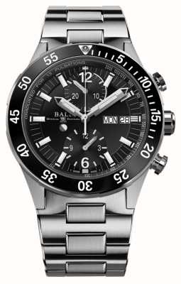 Ball Watch Company Chronographe de sauvetage Roadmaster | 41mm | édition limitée | cadran noir | bracelet en acier inoxydable DC3030C-S-BK