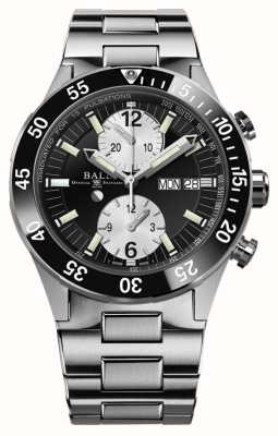 Ball Watch Company Chronographe de sauvetage Roadmaster | 41mm | édition limitée | cadran noir | bracelet en acier inoxydable DC3030C-S-BKWH