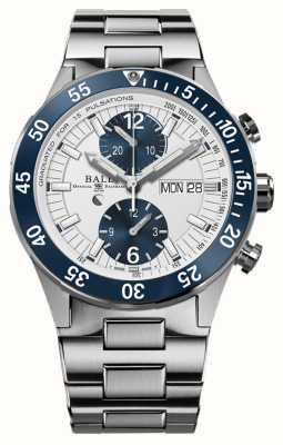 Ball Watch Company Chronographe de sauvetage Roadmaster | 41mm | édition limitée | cadran blanc | bracelet en acier inoxydable DC3030C-S1-WH