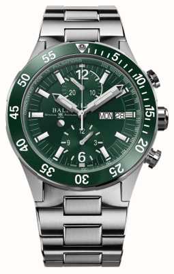 Ball Watch Company Chronographe de sauvetage Roadmaster 41 mm | édition limitée | cadran vert | bracelet en acier inoxydable DC3030C-S2-GR