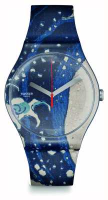Swatch X louvre abu dhabi - la grande vague par hokusai & astrolabe - swatch art Journey SUOZ351