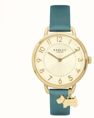 Radley Femme | cadran or | bracelet en cuir bleu sarcelle RY21616
