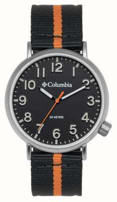 Columbia Trailbanks quartz cadran noir / nylon rayé noir et orange CSS16-004