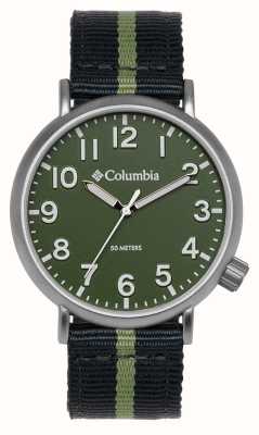 Columbia Trailbanks quartz cadran vert olive / nylon rayé noir et vert CSS16-005