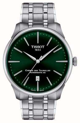 Tissot Chemin des tourelles | powermatic 80 | cadran vert | bracelet en acier inoxydable T1394071109100