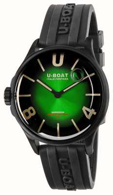 U-Boat Darkmoon (40mm) pvd vert soleil / silicone noir 9503