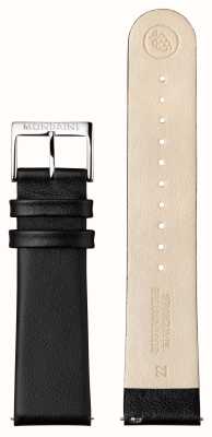 Mondaine Bracelet en cuir de raisin vegan noir 22mm FG1682220Q