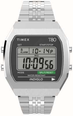 Timex Bracelet en acier inoxydable à affichage numérique T80 TW2V74200