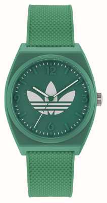 Adidas Projet deux cadran vert bracelet en résine verte AOST23050