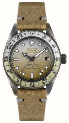 Out Of Order Margarita automatique gmt (40mm) cadran ocre / cuir marron clair OOO.001-25.MAR