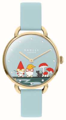 Radley Cadran bleu design gnome / bracelet cuir bleu RY21650